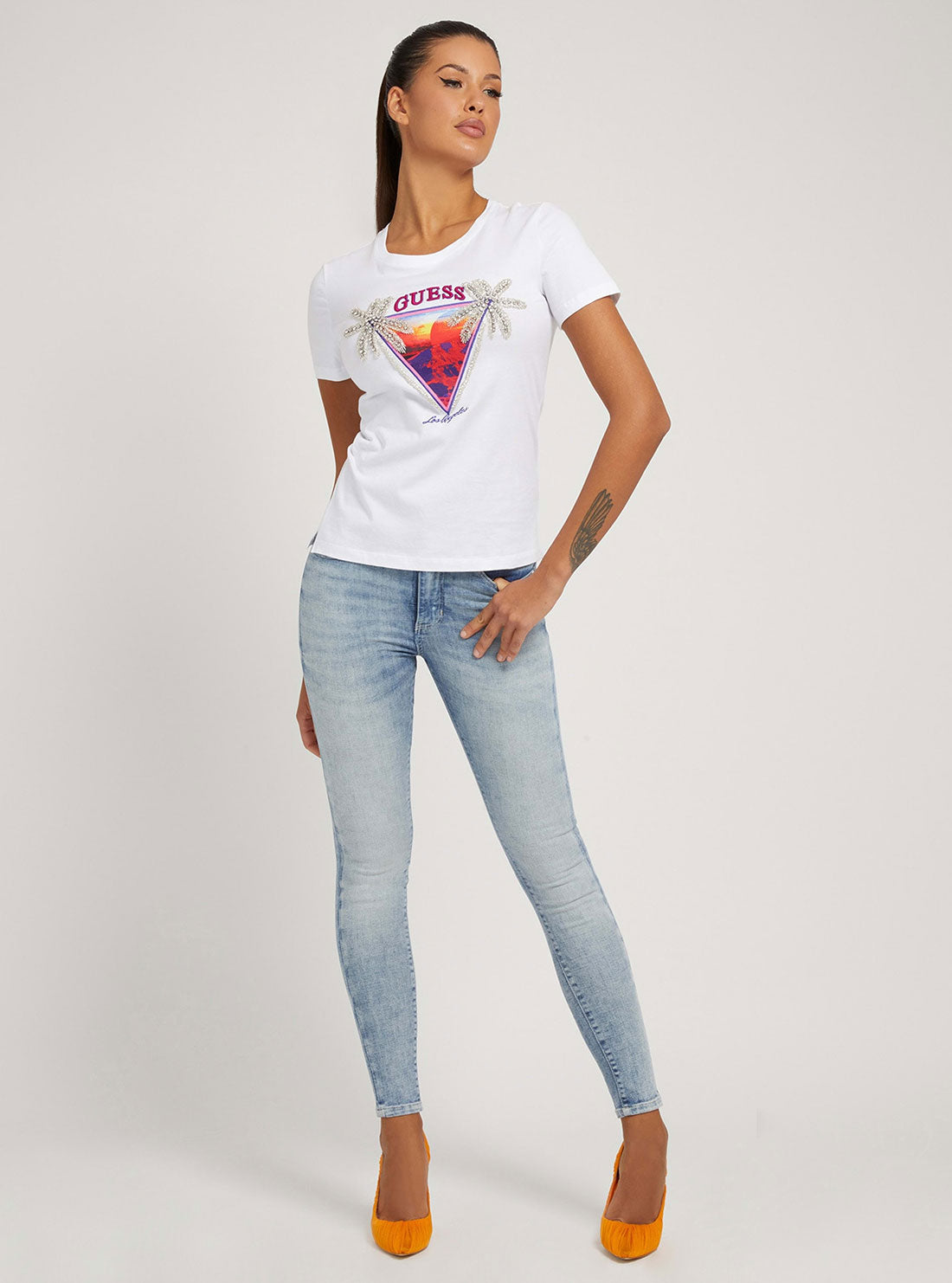 White Adelajda Logo Graphic T-Shirt
