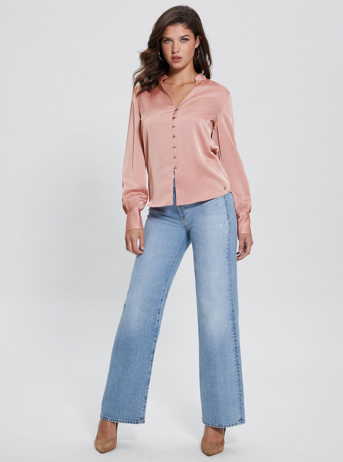 Eco Blush Rita Satin Shirt
