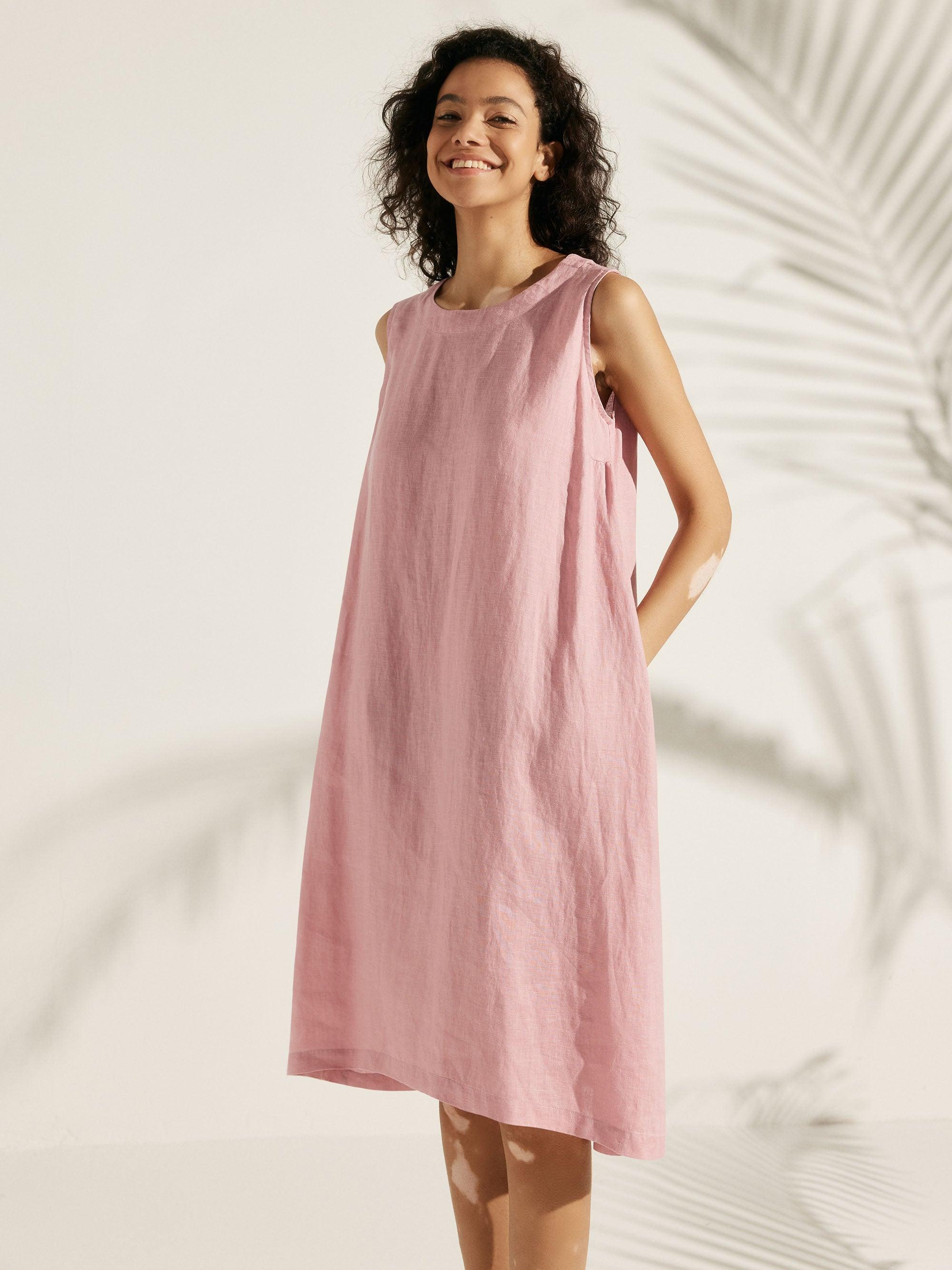 100% Linen Lightweight Sleeveless Dress SIENNA