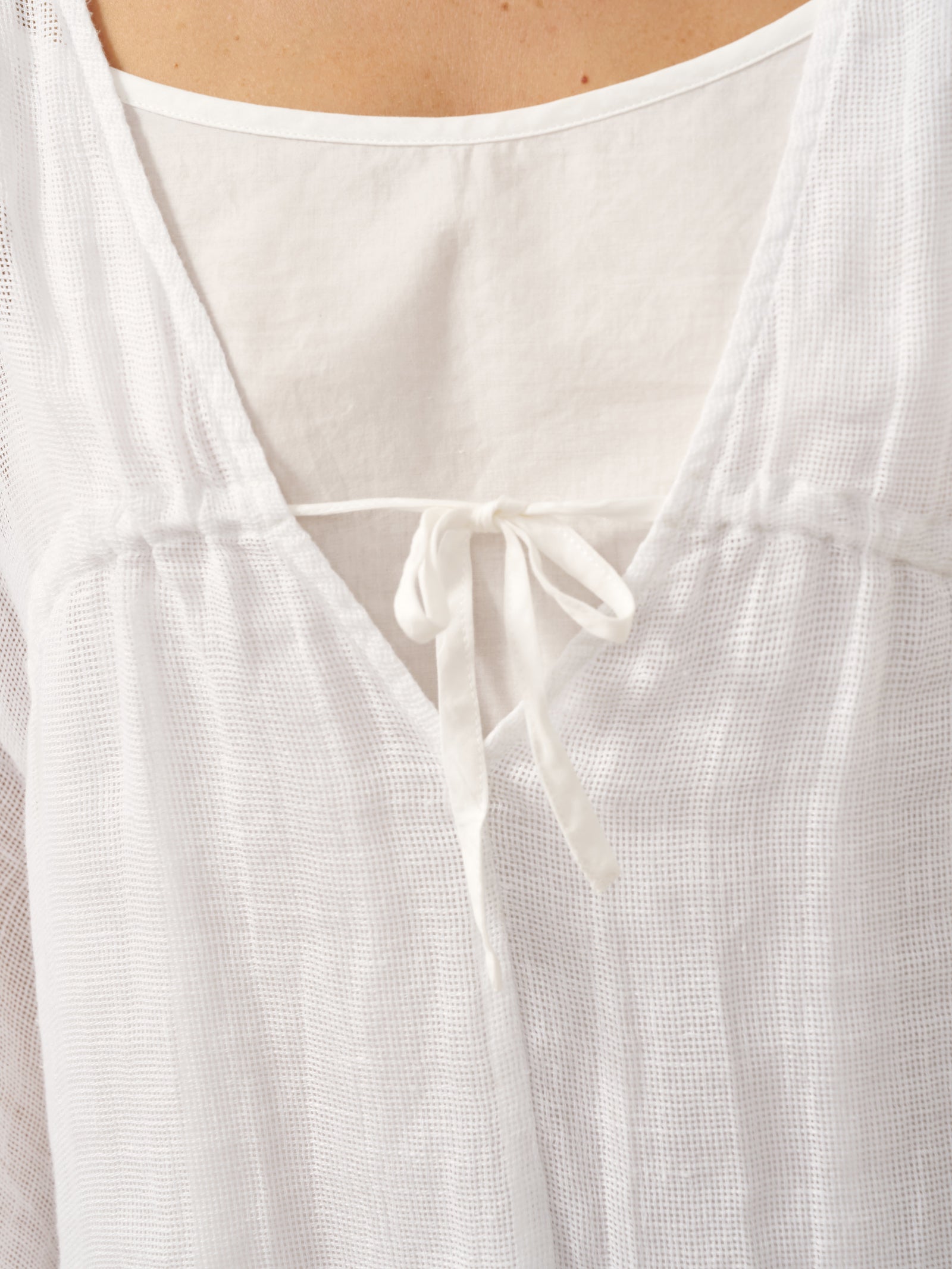 Linen V-Neck Cover-Up and Slip Dress Set CASS