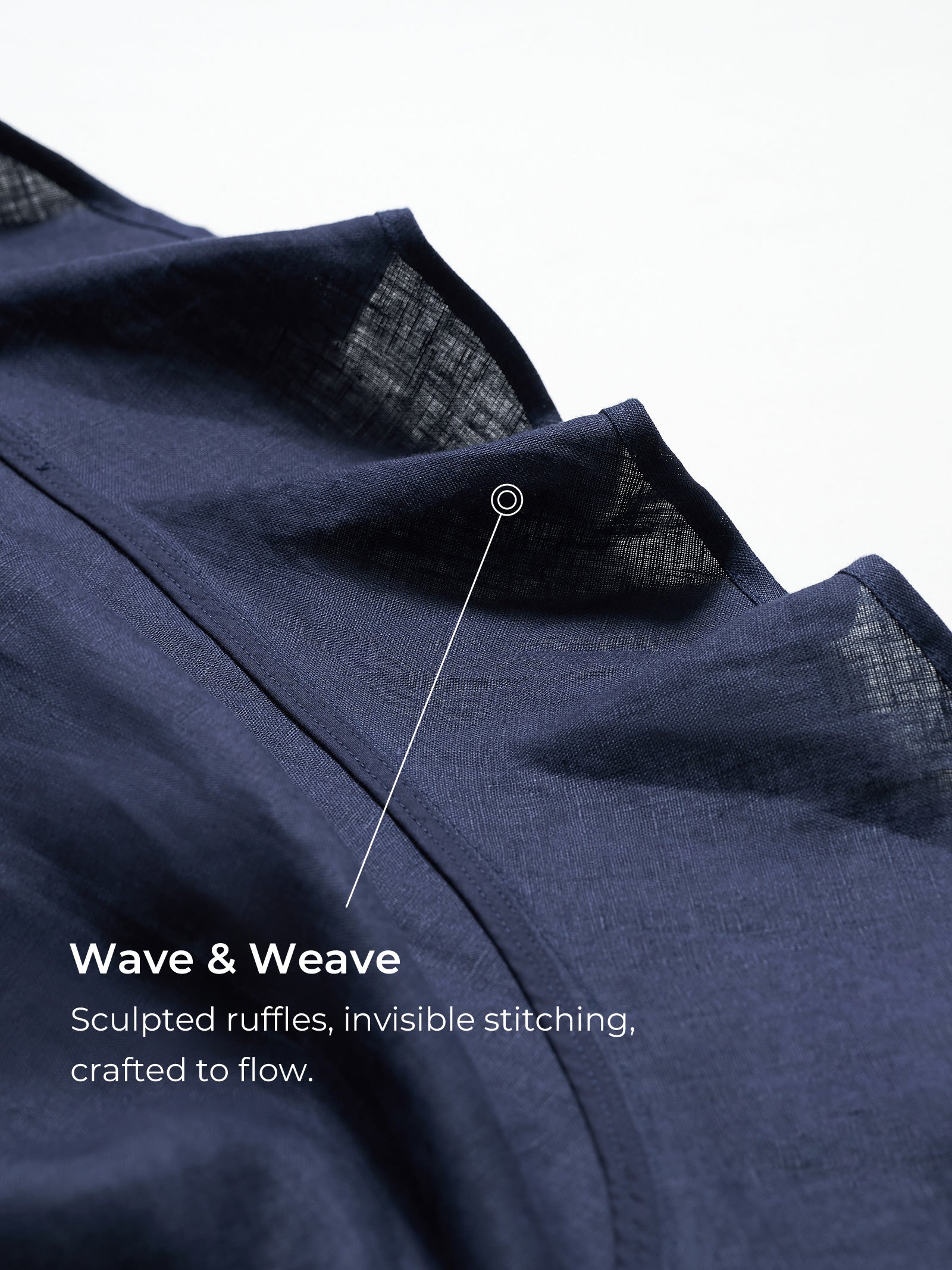 100% Linen V-Neck One-Piece Ruffle Hem Maxi Dress MAYA