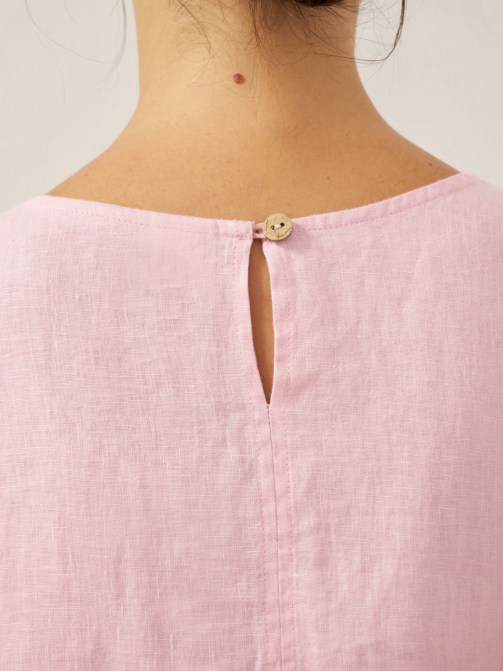 100% Linen Sleeveless Accordion Pleat Midi Dress TINA