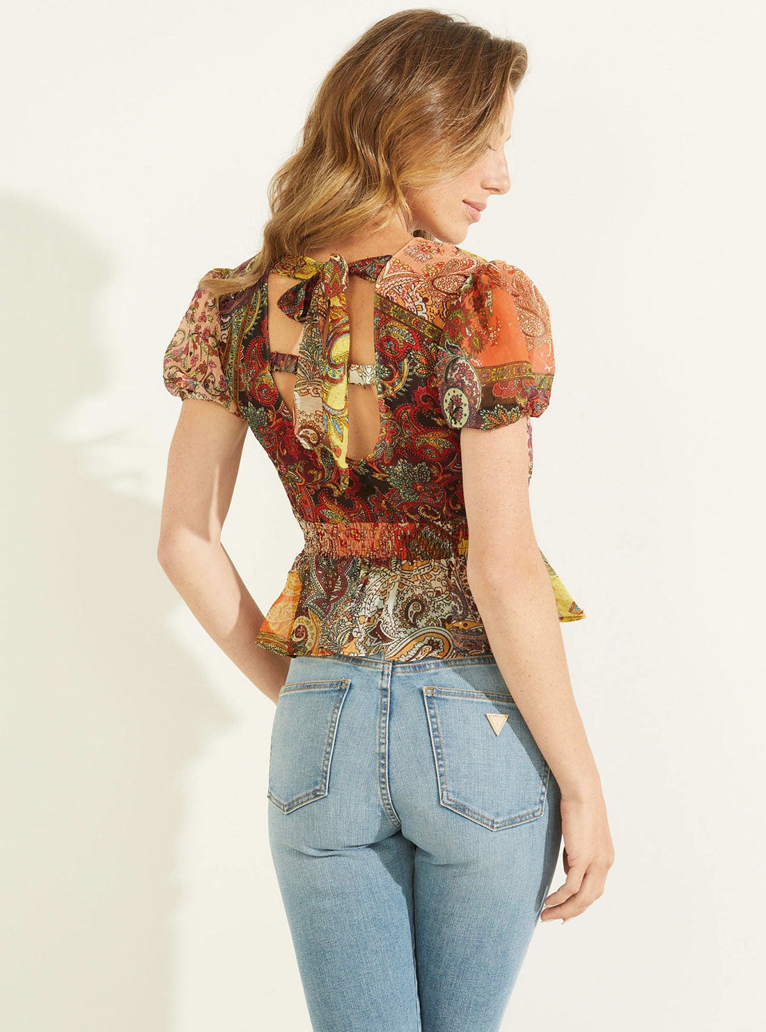 Eco Paisley Print Lila Top