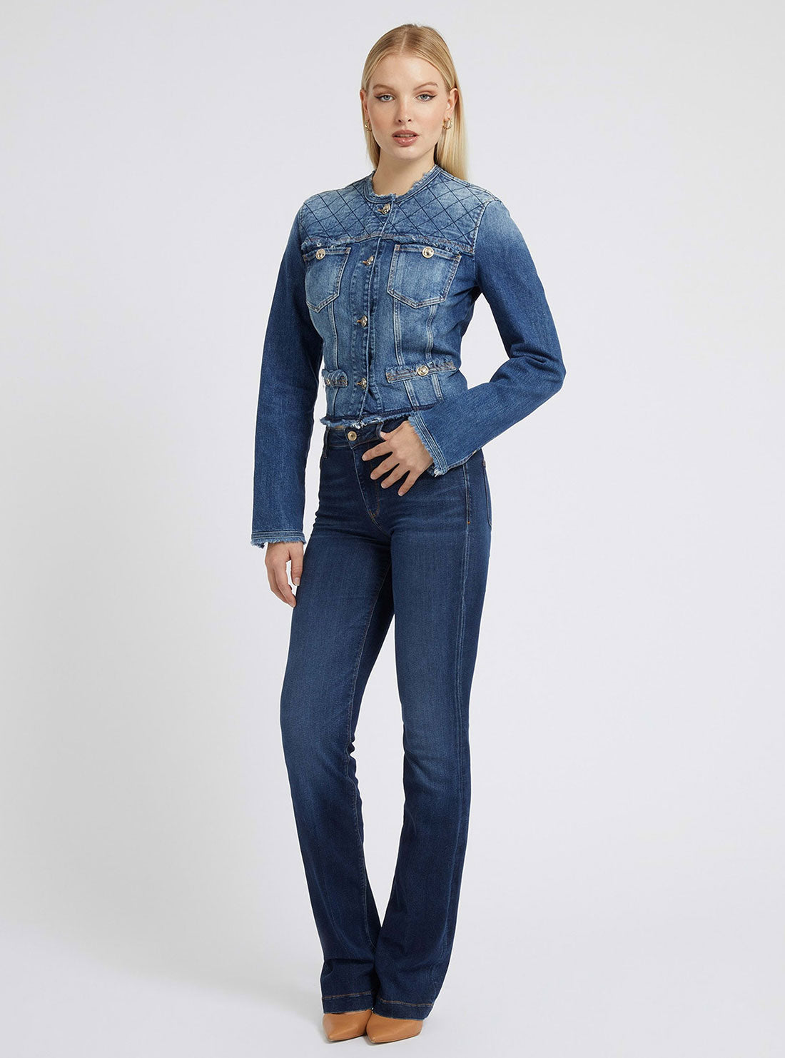Eco Mid-Rise Slim Sexy Boot Denim Jeans In Carrie Dark Wash