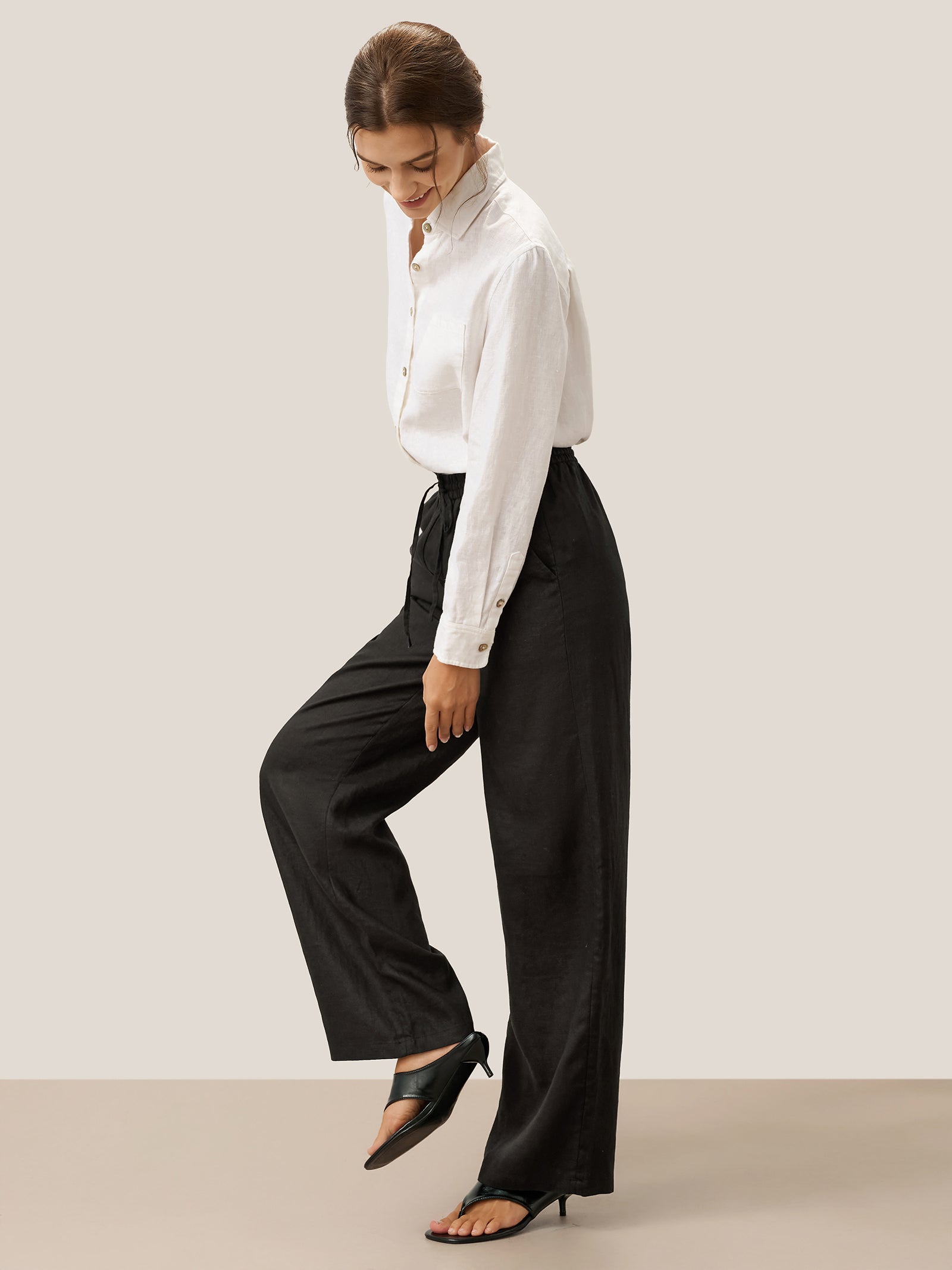 100% Linen Classic Pants LYON