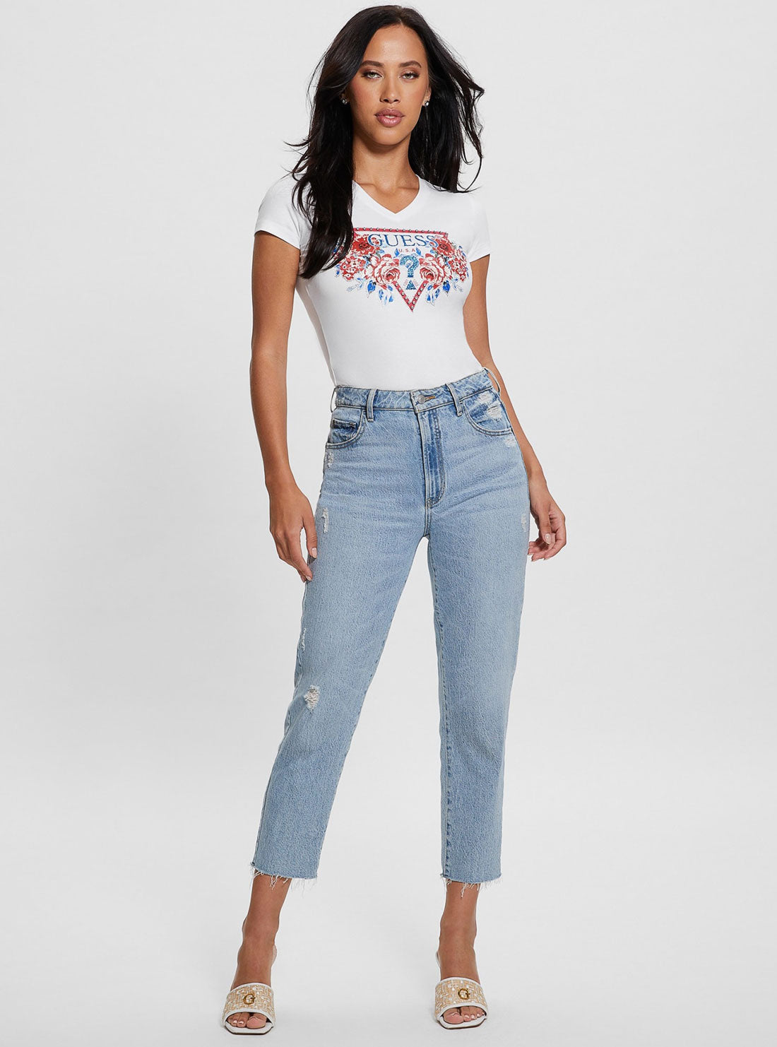 White Rose Triangle Logo T-Shirt