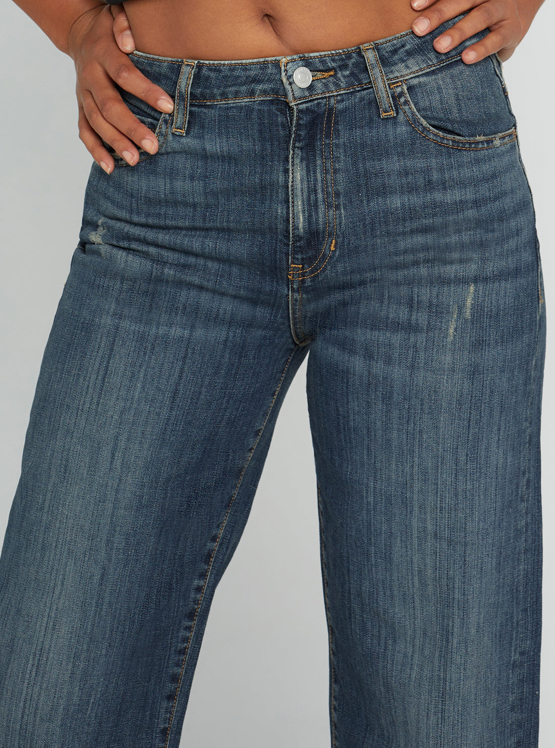 Eco High-Rise 90s Boyfriend Denim Jeans In Waterton Blue Wash