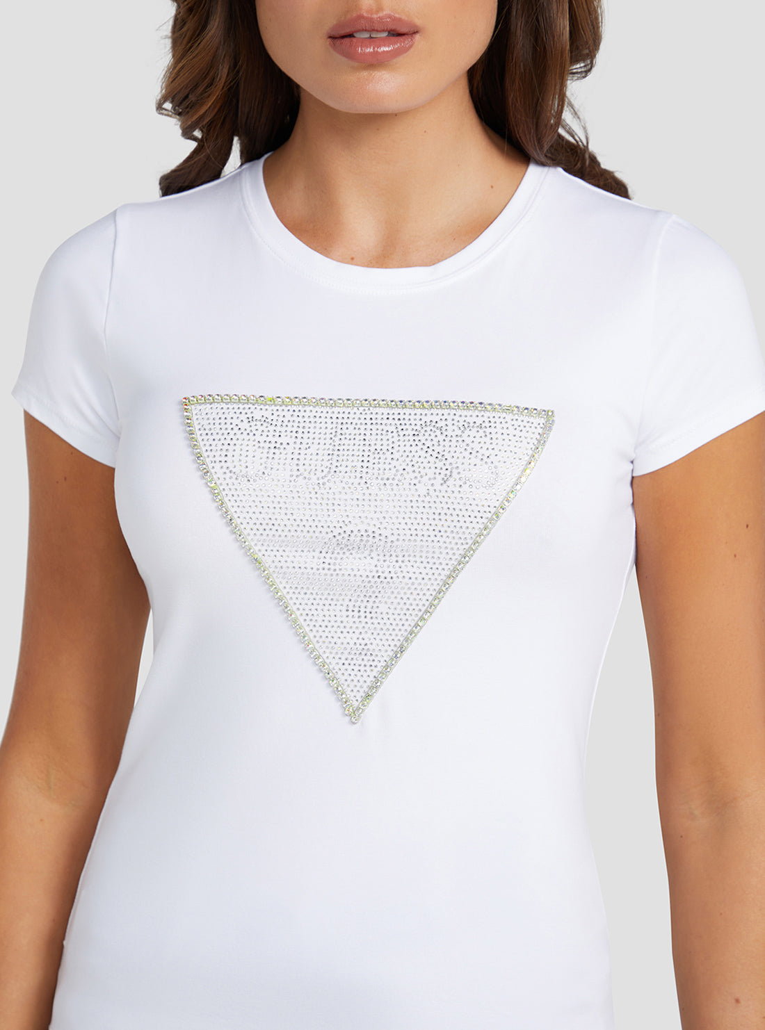 Eco White Crystal Logo T-Shirt