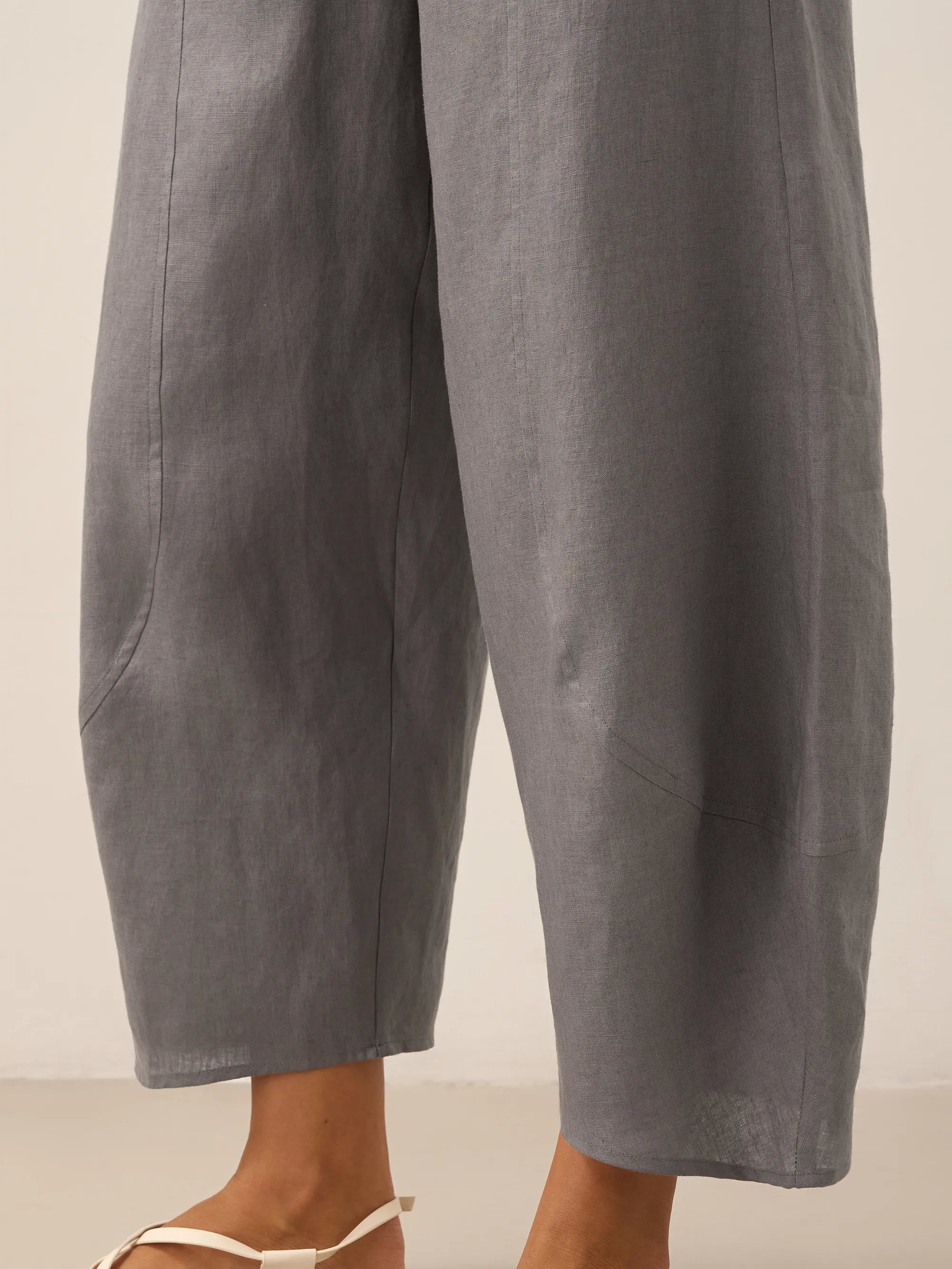 100% Linen Classic Ankle Pants ZOE