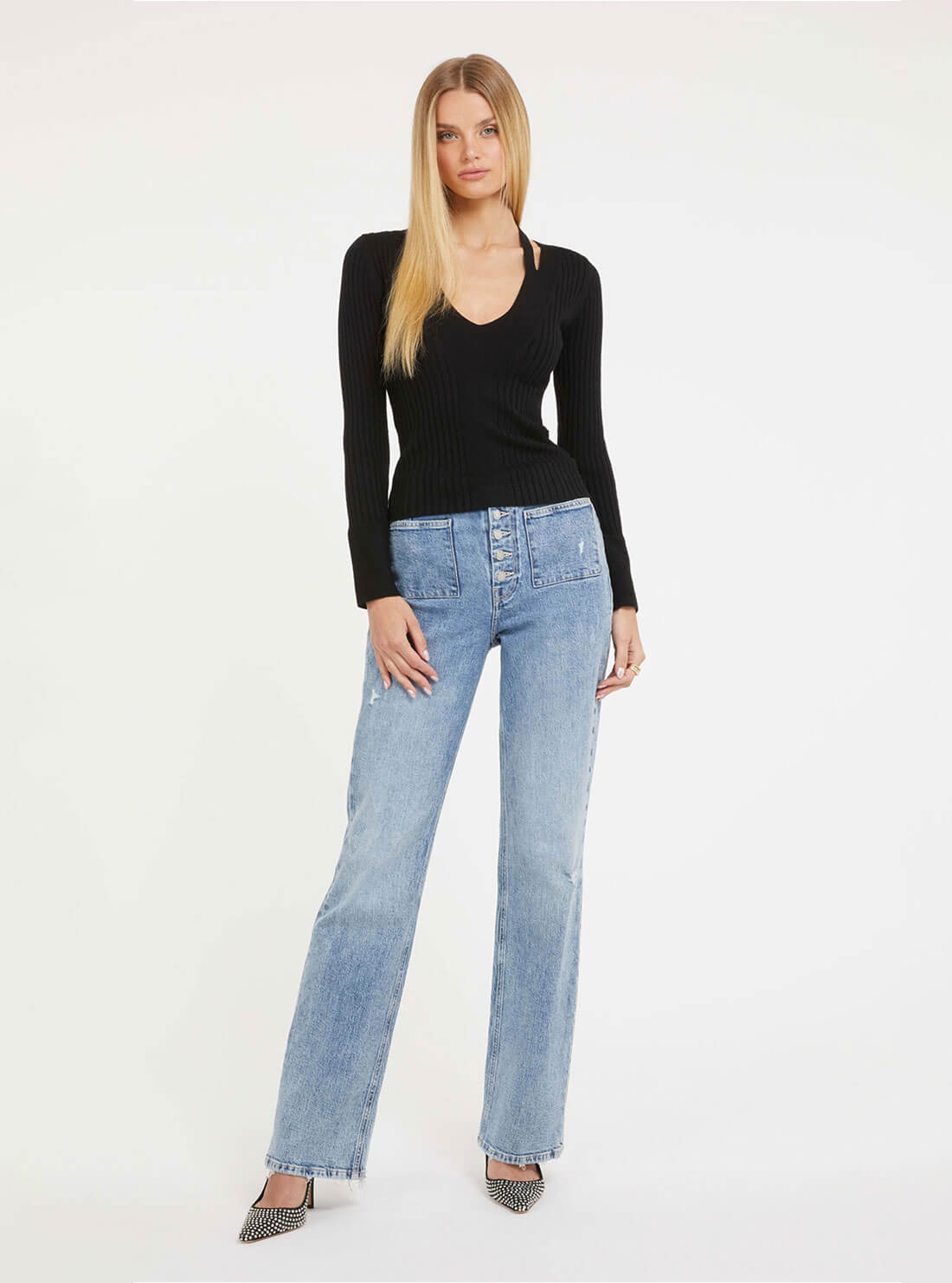 Black Aline Knit Top