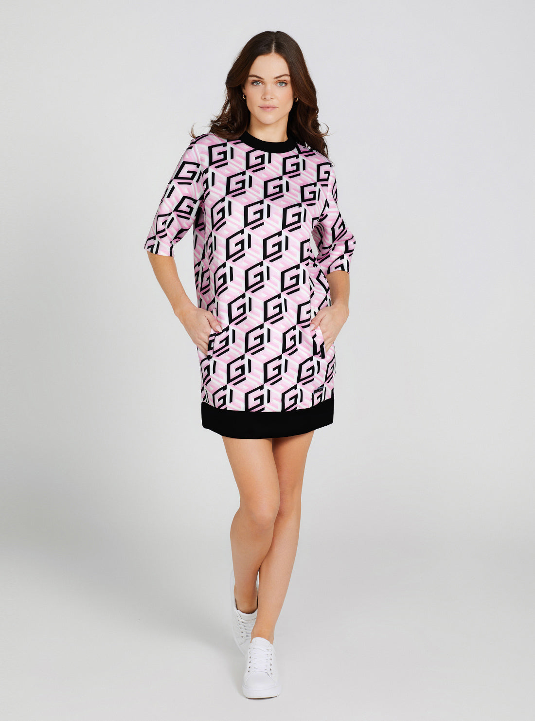 Pink G Logo Emilee Active Scuba Mini Dress