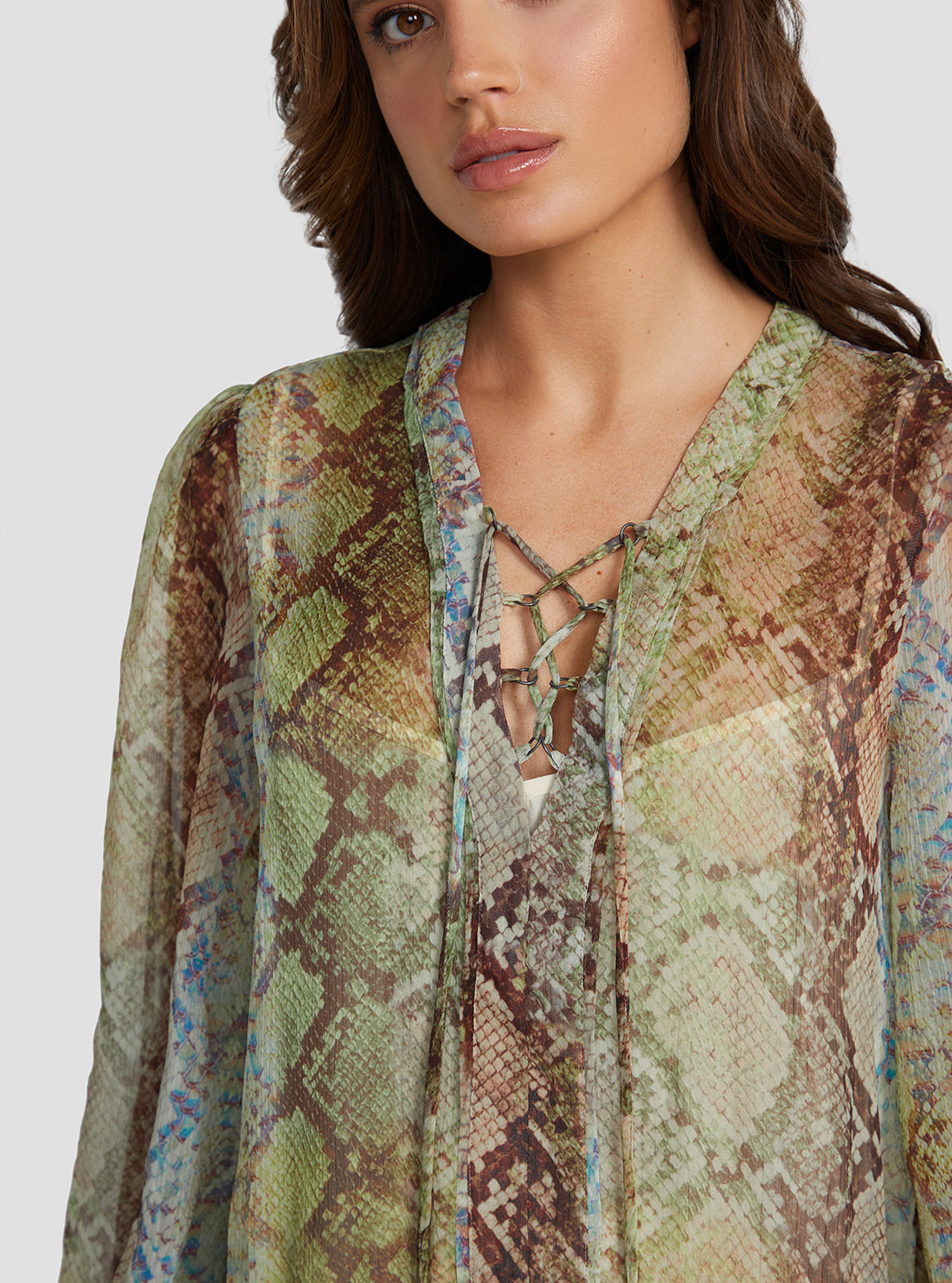 Eco Glam Snake Print Alva Midi Dress