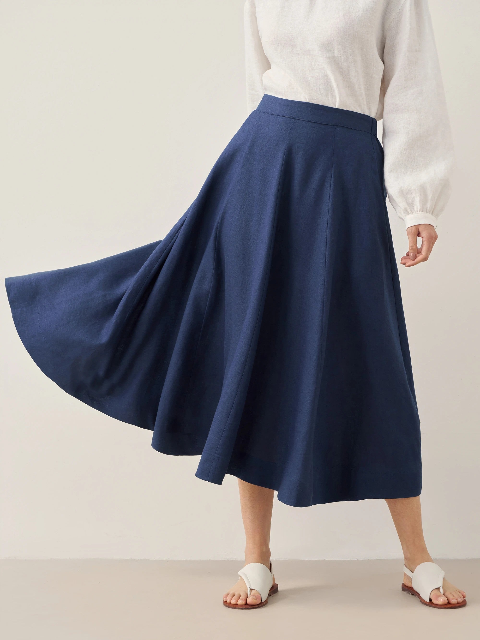 100% Linen A-Line Skirt JEMMA