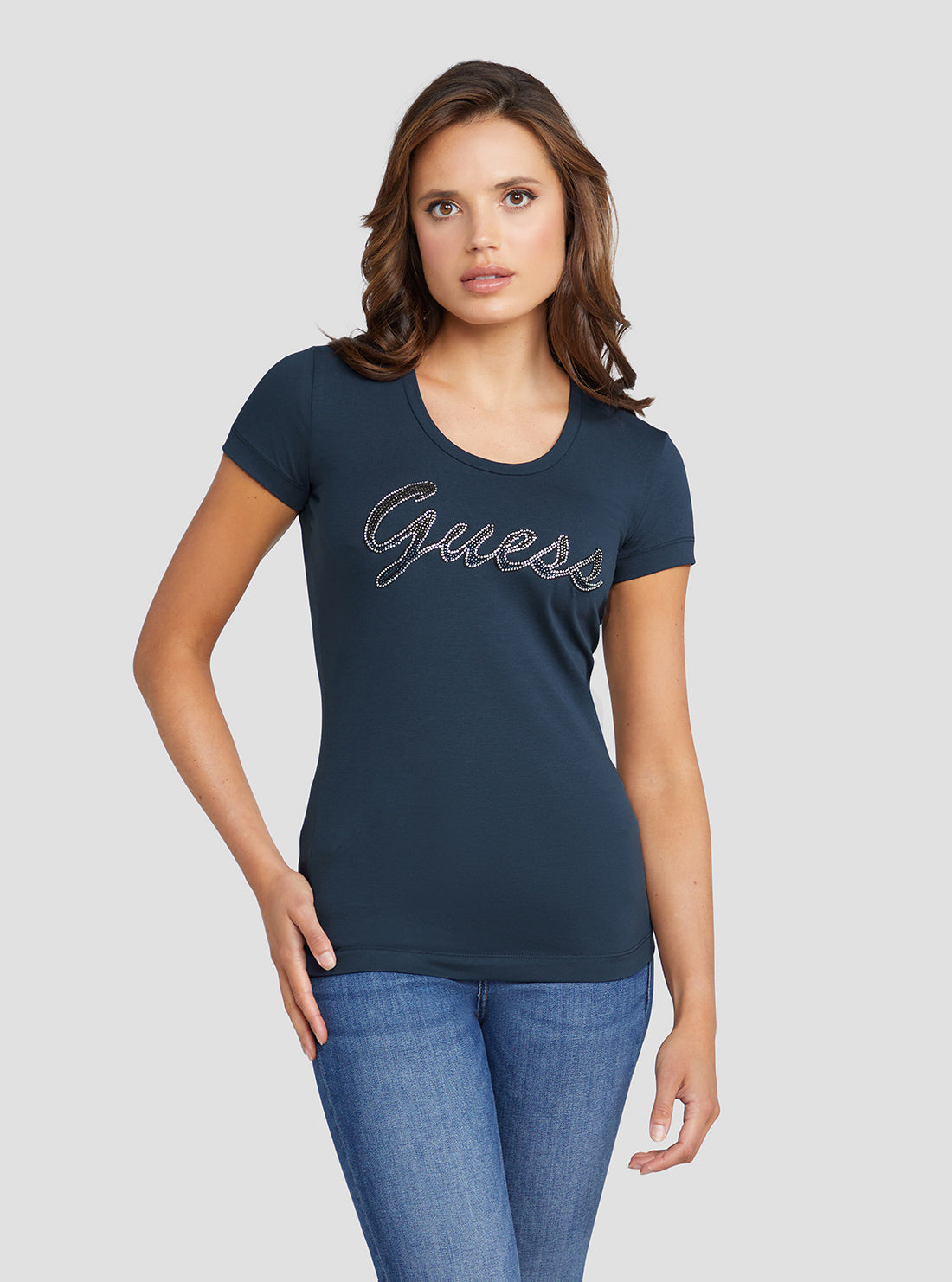 Eco Blackened Blue Adriana Logo T-Shirt